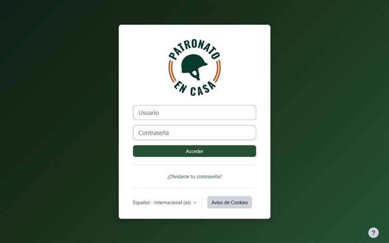 Campus virtual Moodle de Patronato en Casa con tema personalizado
