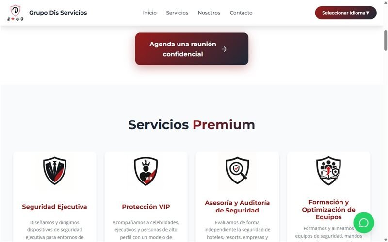 Web corporativa de Grupo DIS Servicios