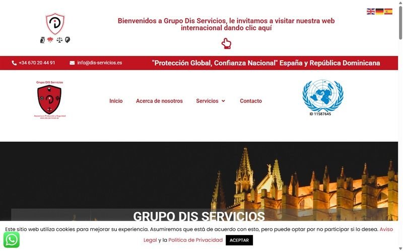 Web corporativa de DIS Servicios España