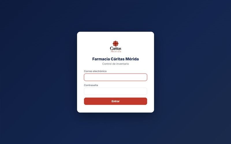 Sistema de control de inventario de la Farmacia Cáritas Mérida